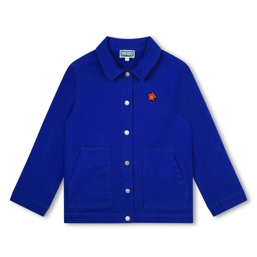 Kleren KENZO KIDS  | Katoenen Jas Met Drukknopen Blauw